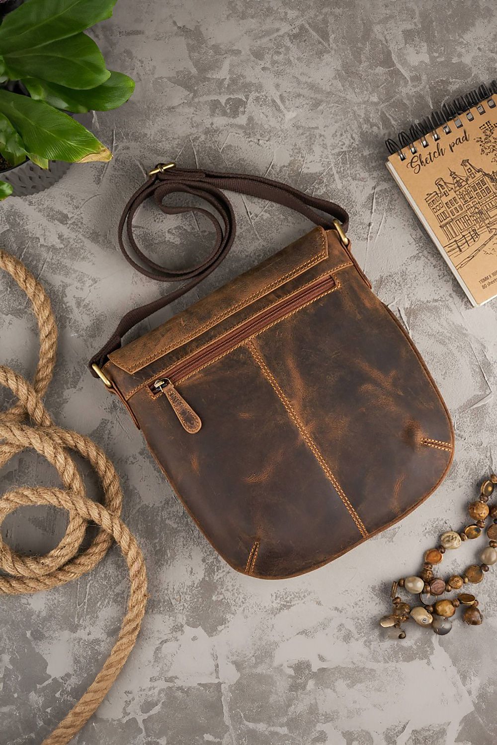 Naturledertasche model 191537 Galanter